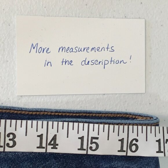 American Eagle Jeans sz 14 Hi Rise Skinny Kick Dark Wash Inseam 31" - Picture 2 of 13